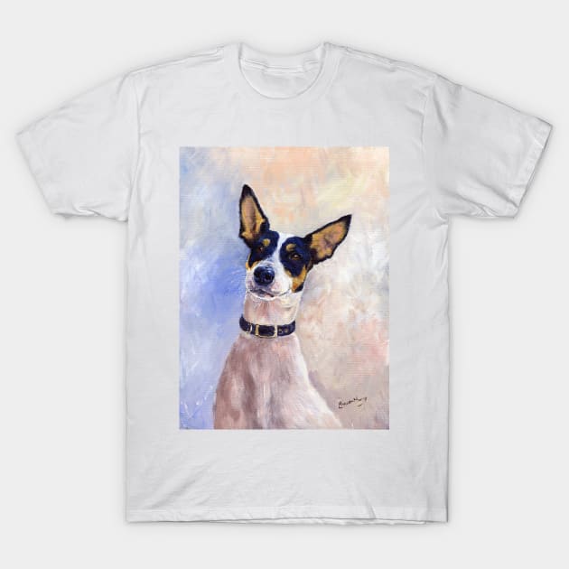 Daisy - Portrait of a Ratonero Bodeguero Andaluz T-Shirt by margaretmerry